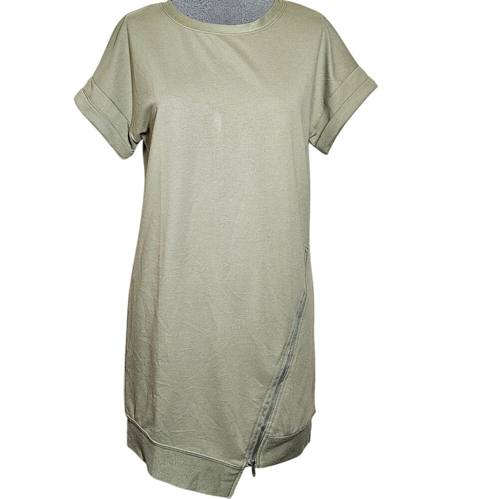 Short Sleeve Mini Shirt Dress Size Small